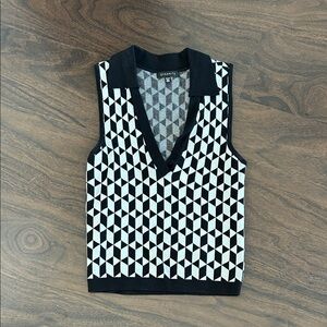 Black and White Geometric Tank Top